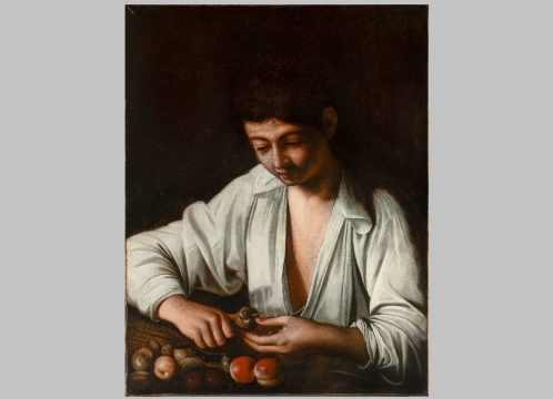 caravaggio, boy peeling fruit, gianni papi