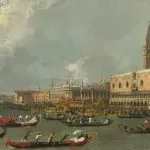 venice, the return of the bucintoro on ascension day, canaletto